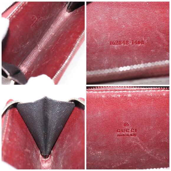 GUCCI GG Canvas Guccissima Coin Purse Red 162848 Auth am8179 - Picture 15 of 16